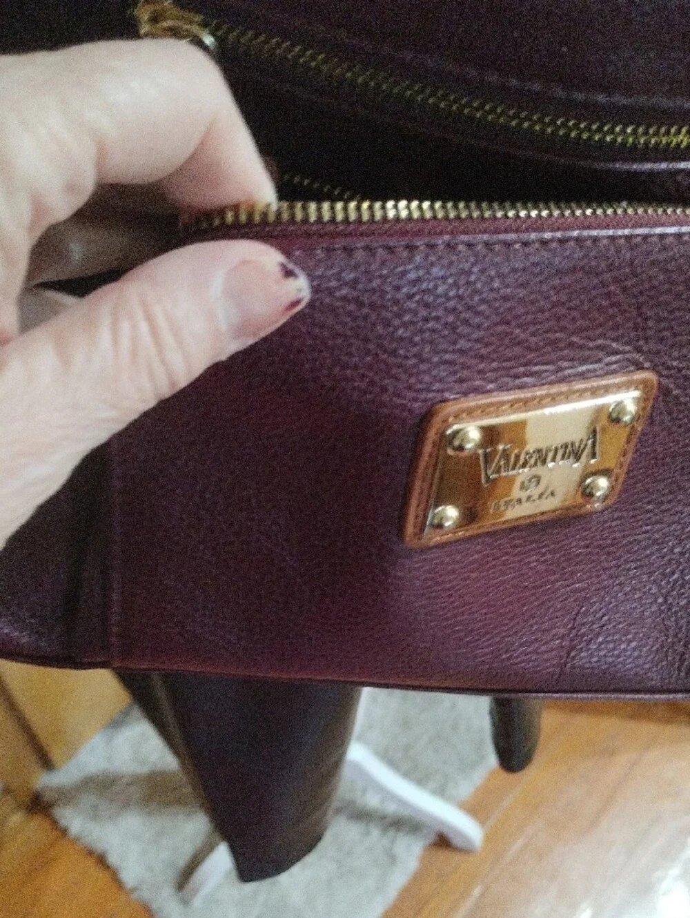 Valentina Italia plum pebbled